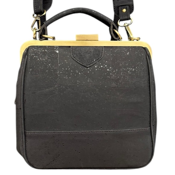 Laflore Handbags - Laflore Paris Bebebark Convertible Black  Cork Bag with Backpack Straps & Chain